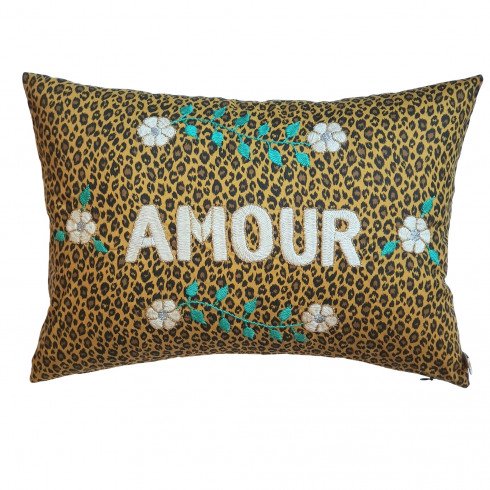 Embroidered cushion AMOUR