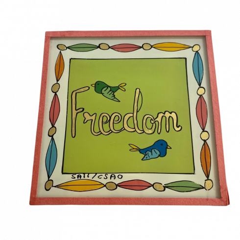 Peinture sous verre 10x10 FREEDOM