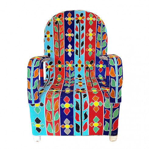 Fauteuil perlé du Nigéria