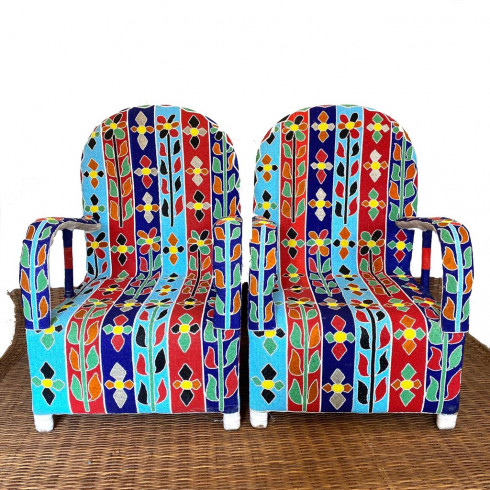 Fauteuil perlé du Nigéria