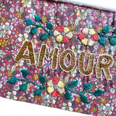 AMOUR embroidered clutch 2