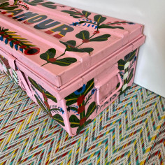 Iron trunk, painted with... 2