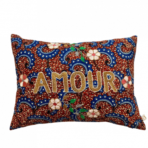 Embroidered cushion AMOUR