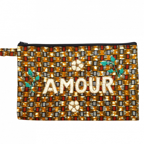 Pochette brodée GM AMOUR