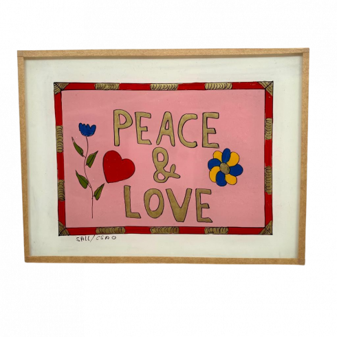 Painting under glass 16x12 cm - Peace...