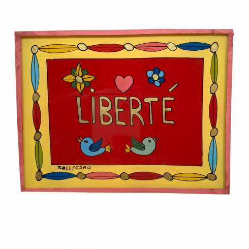 Peinture sous verre 16x12cm - Liberté