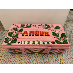 Iron trunk, painted with...