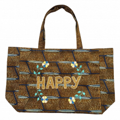 Kossiwa bag embroidered HAPPY