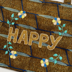 Kossiwa bag embroidered HAPPY 2