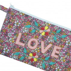 LOVE embroidered clutch 2