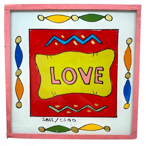 Peinture sous verre 10x10 LOVE