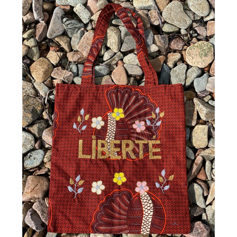 Sac wax Lisette brodé LIBERTE