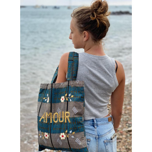 Sac wax Lisette brodé AMOUR