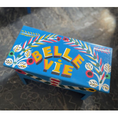 Amour Stool, hand-painted,...