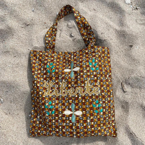Lisette bag embroidered LIBERTE