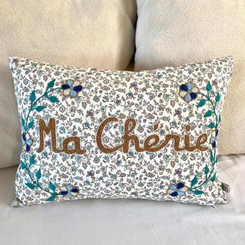 Coussin brodé Ma Chérie