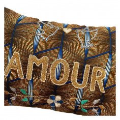 Embroidered cushion AMOUR