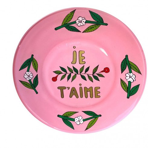 Dessert Hand painted plate - Pink Je...