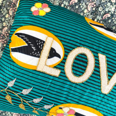 Embroidered cushion LOVE 2