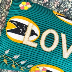 Embroidered cushion LOVE 2