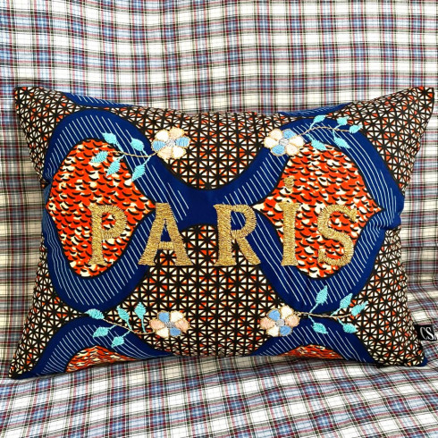 Embroidered cushion PARIS