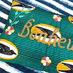 Embroidered cushion BONHEUR 2