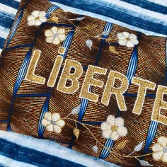 Embroidered cushion LIBERTE 2