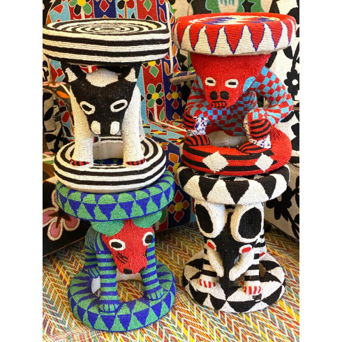 Beaded stool from Cameroon