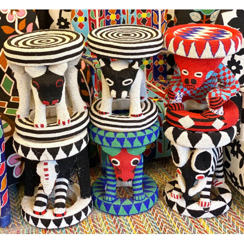 Beaded stool from Cameroon