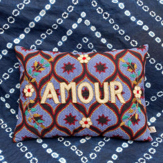 Embroidered cushion AMOUR