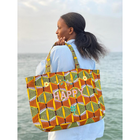 Sac Kossiwa brodé HAPPY
