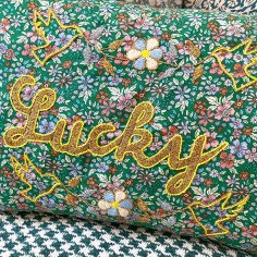 Embroidered cushion LUCKY 2