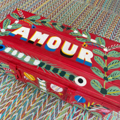 Iron trunk, painted with... 2
