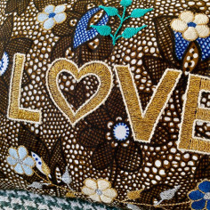 Embroidered cushion LOVE 2