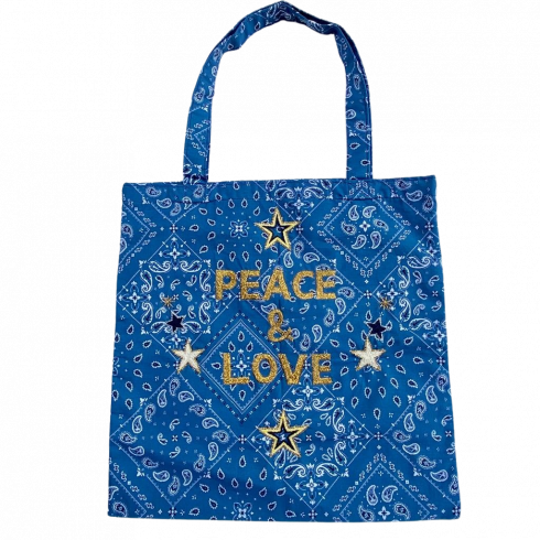 Sac wax Lisette brodé PEACE AND LOVE