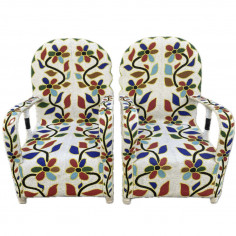 African Beaded Yoruba chair 2