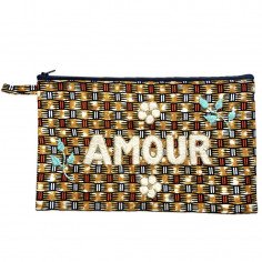 AMOUR embroidered clutch L 2