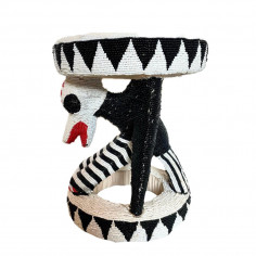 Tabouret perlé du Cameroun
