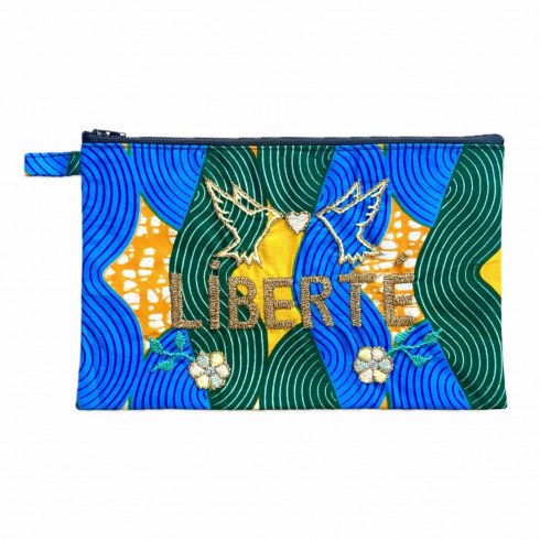 LOVE embroidered clutch