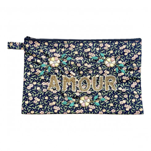 Pochette brodée GM Amour