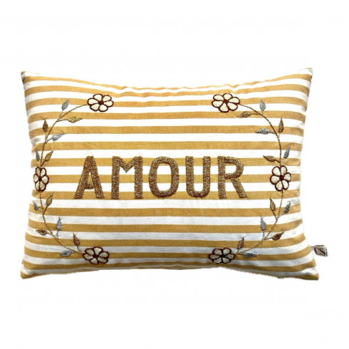 Coussin brodé Amour