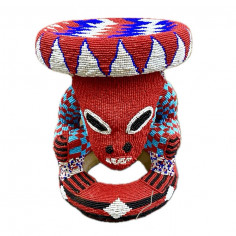 Tabouret perlé du Cameroun 2