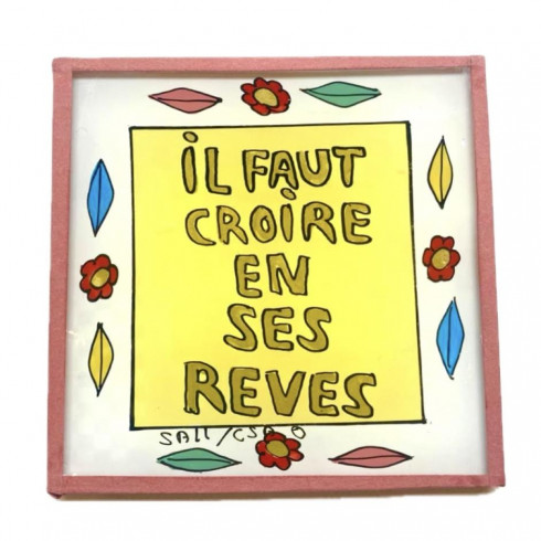 Peinture sous verre 10x10 IL FAUT...