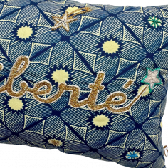 Embroidered cushion LIBERTE 2