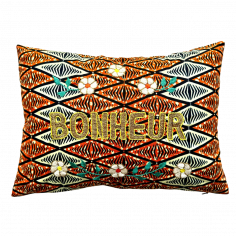 Embroidered cushion BONHEUR