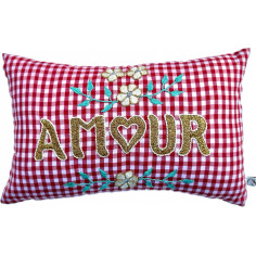Mini embroidered cushion AMOUR