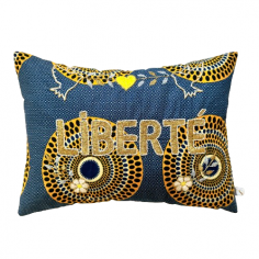 Embroidered cushion LIBERTE