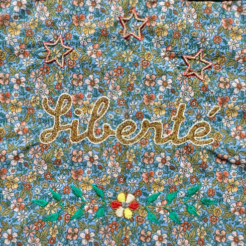 Lisette embroidered wax bag LIBERTE