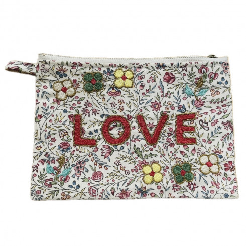 Pochette brodée MM Love