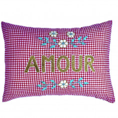 Embroidered cushion AMOUR